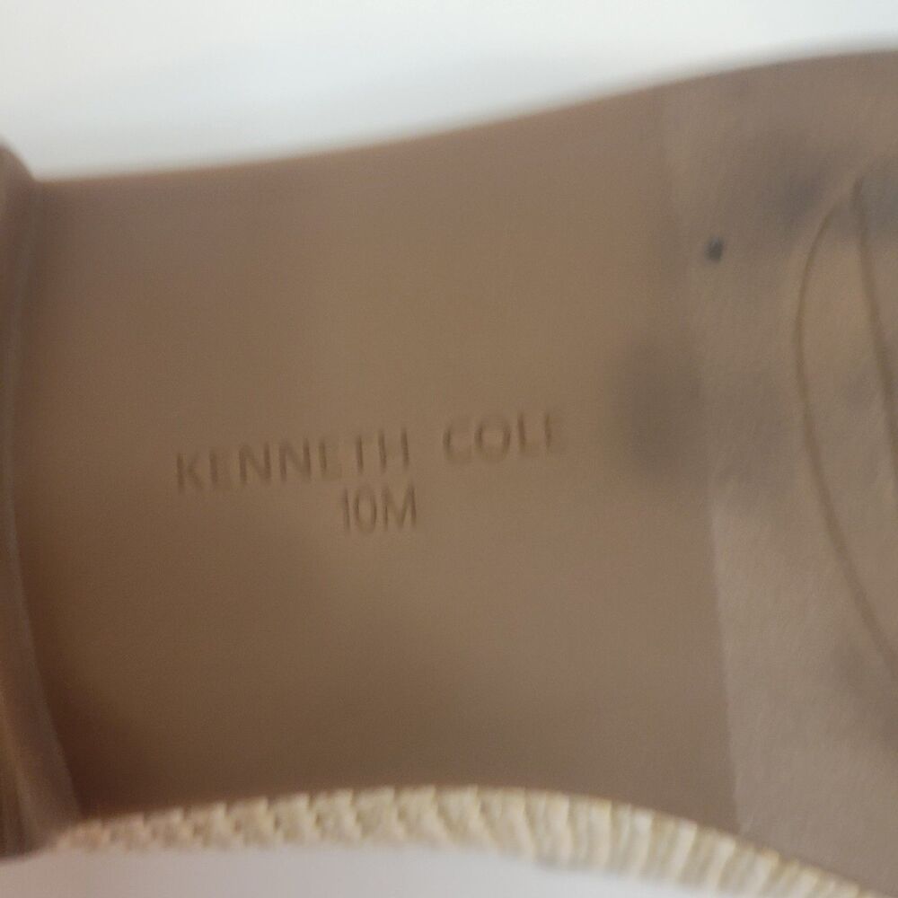 Kenneth Cole Women’s Loafers Size 10M Beige Black Woven Slip On Flat - Picture 7 of 8